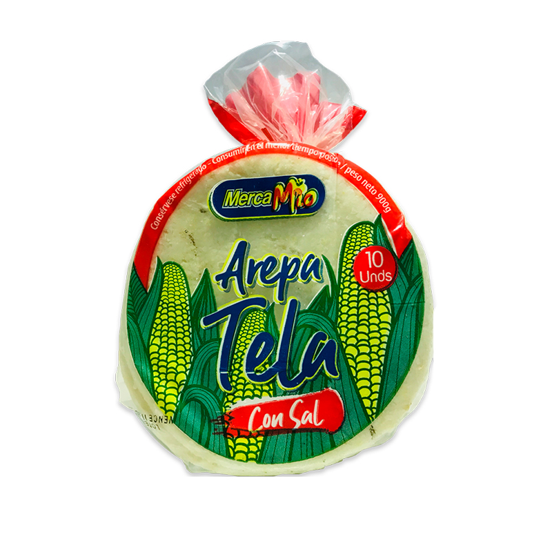 Arepas Mercamio con sal * 10 unidades 900 gr