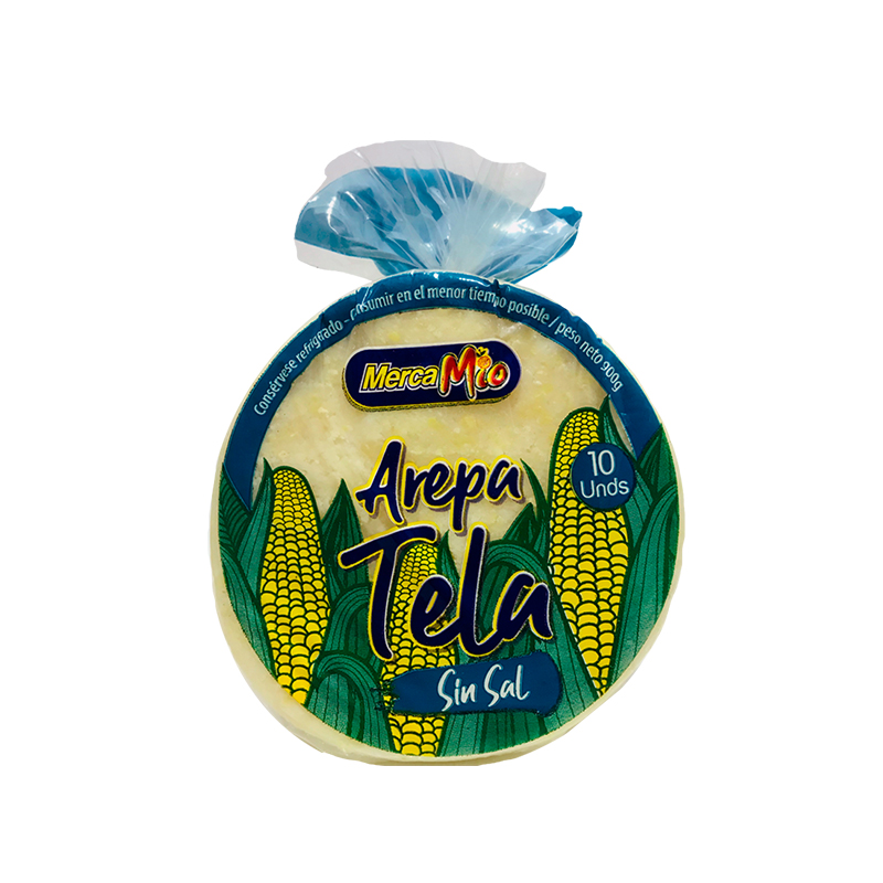 Arepas Mercamio Sin sal * 10 unidades 900 gr