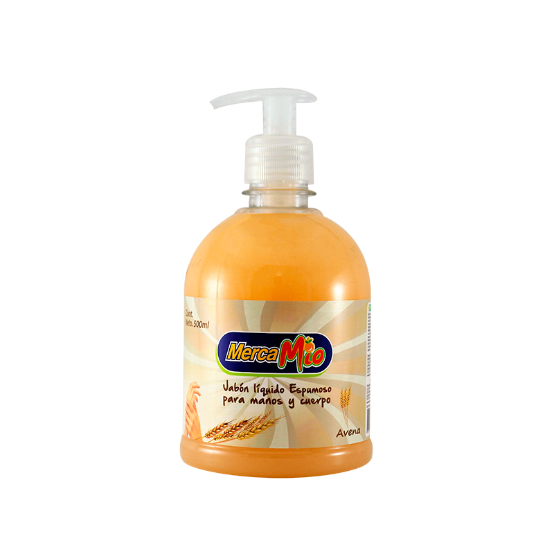 Jabon Mercamio Antibacterial Avena Liquido 500 ml
