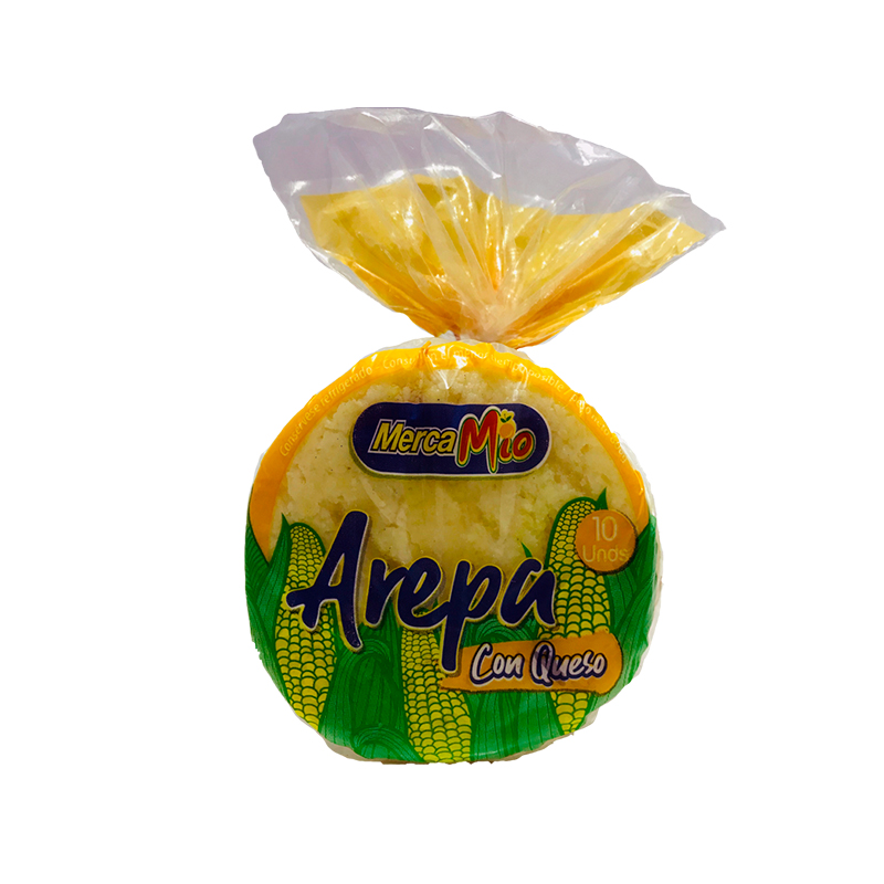 Arepas Mercamio Con queso * 10 unidades 800 gr