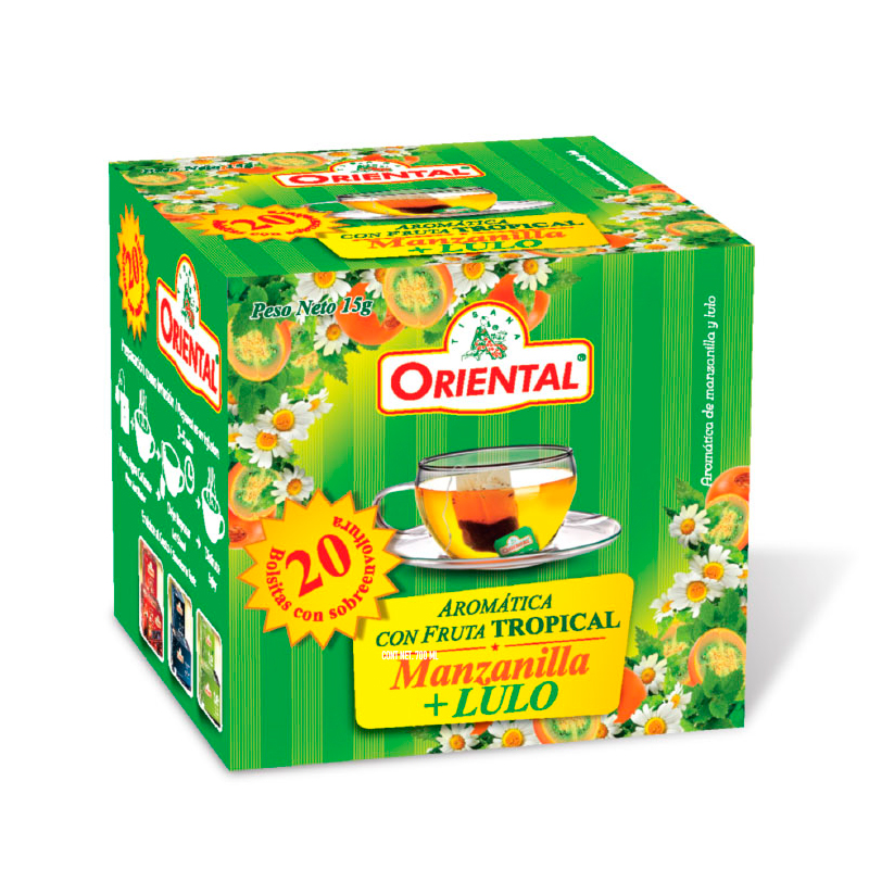 Tisana Oriental * 20 Unidades Manzanilla Lulo 15 gr