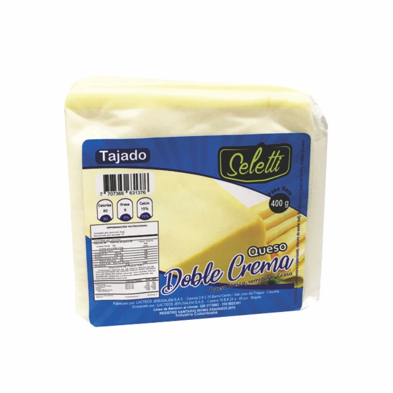 Queso Seletti Doble Crema Tajado 400 gr