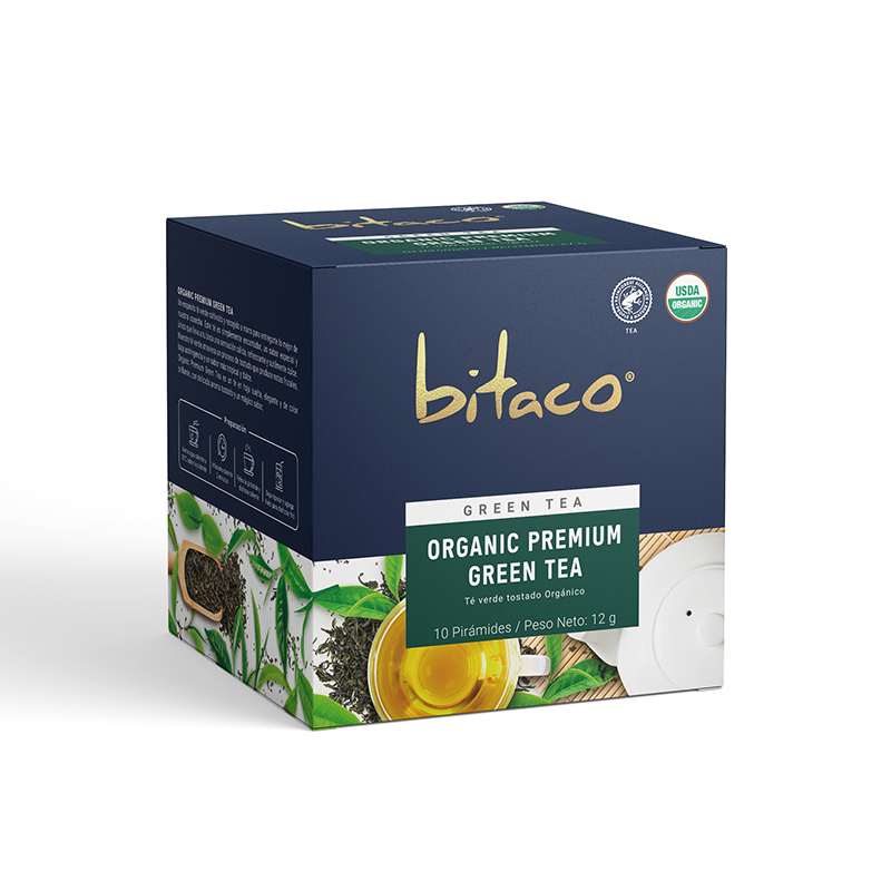 Te Bitaco Organic Premiun Green Tea 10 Unidades 20 gr