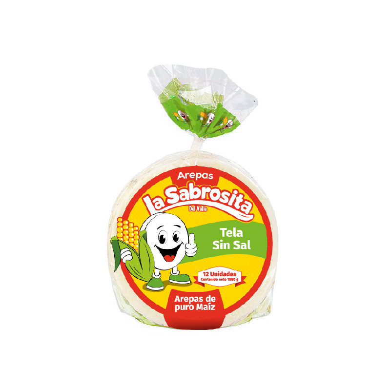 Arepas La Sabrosita 12 Unidades Sin Sal 1080 gr