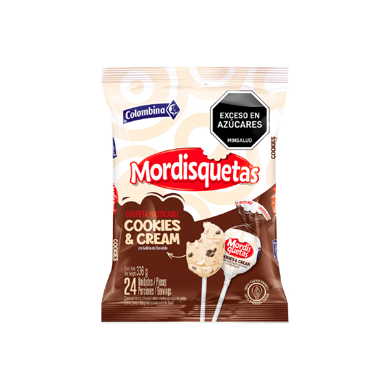 Chupeta Colombina 24 Unidades Mordisquetas 336 gr