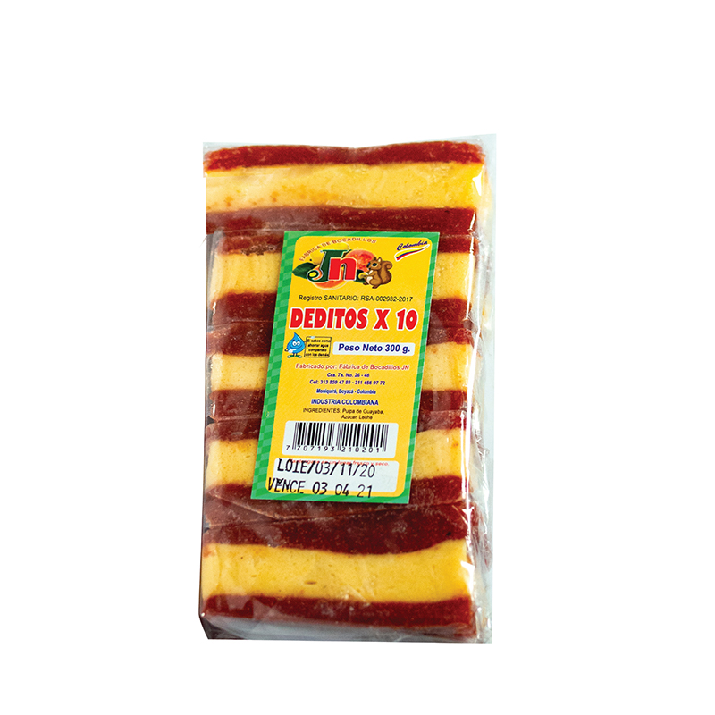 Dulce Jn Tume Deditos 300 gr