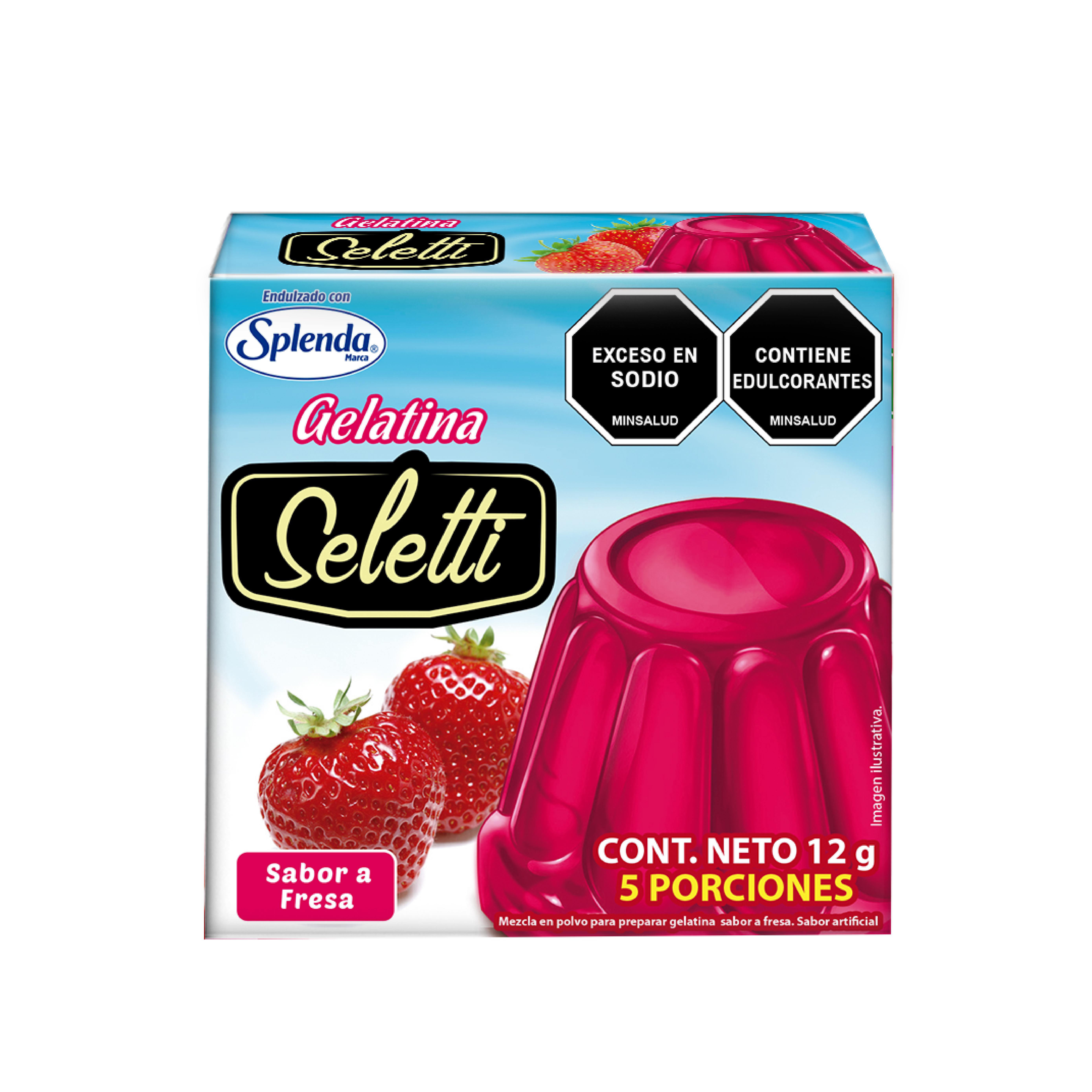 Gelatina Seletti Fresa Endulzada con Splenda 12 gr