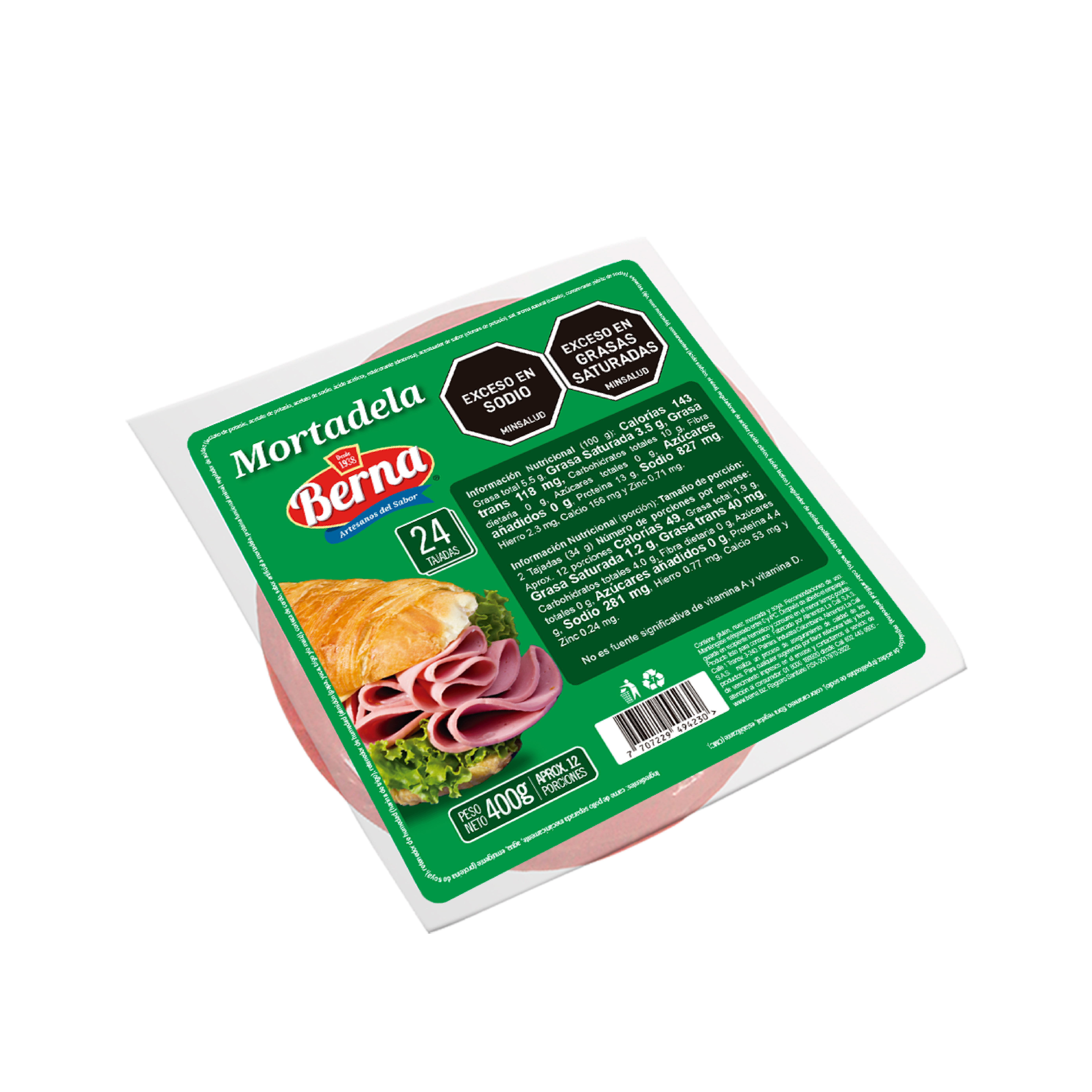 Mortadela Berna Res 400 gr