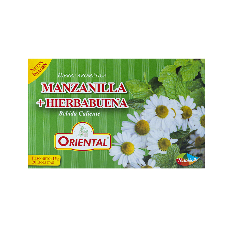 Aromatica Oriental * 20 Unidades Manzanilla Mas Hierbabuena 15 gr